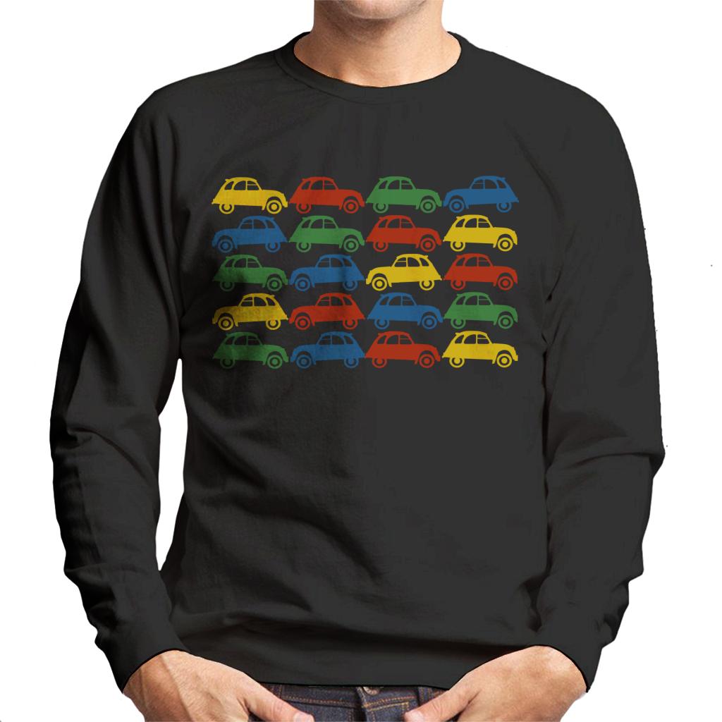 Citroën 2CV Vintage Multi Colour Pattern Men's Sweatshirt-ALL + EVERY