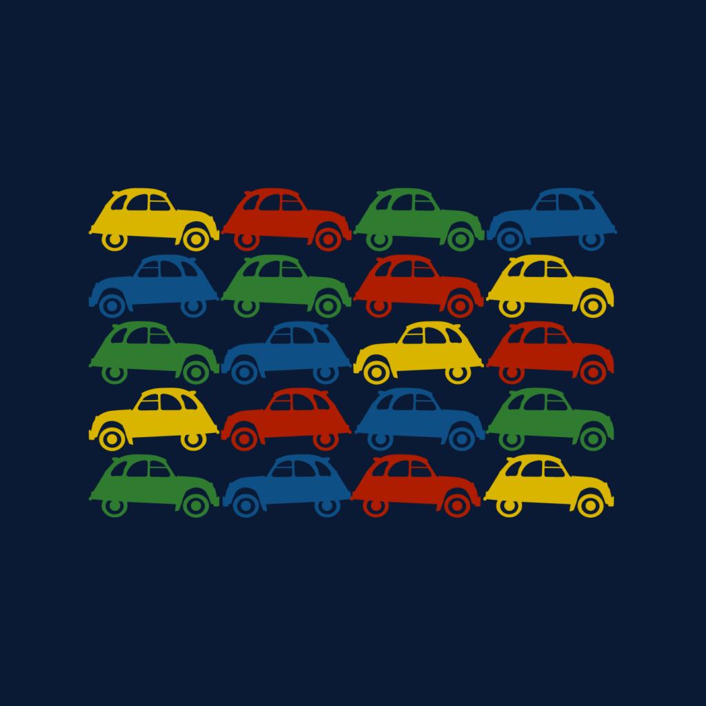 Citroën 2CV Vintage Multi Colour Pattern Men's T-Shirt-ALL + EVERY