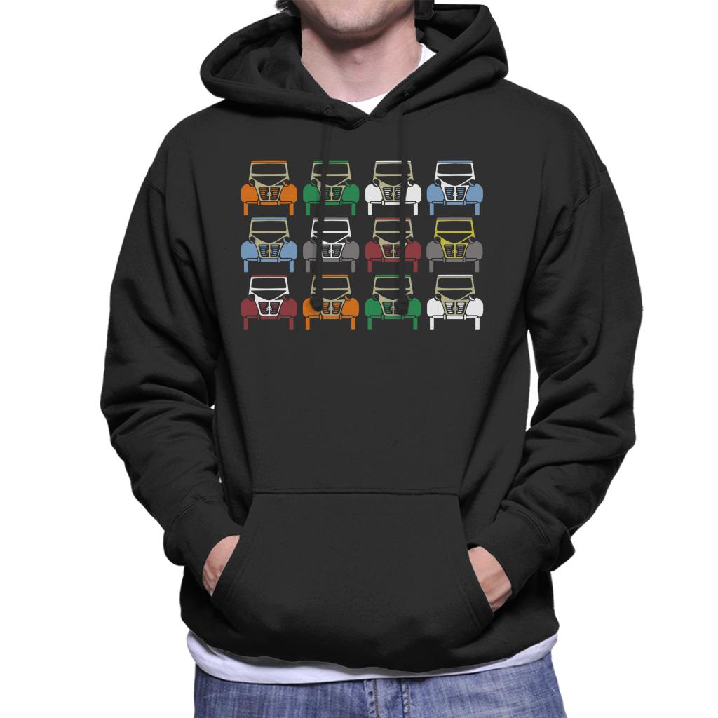 Citroën 2CV Vintage Colour Art Men's Hooded Sweatshirt-ALL + EVERY