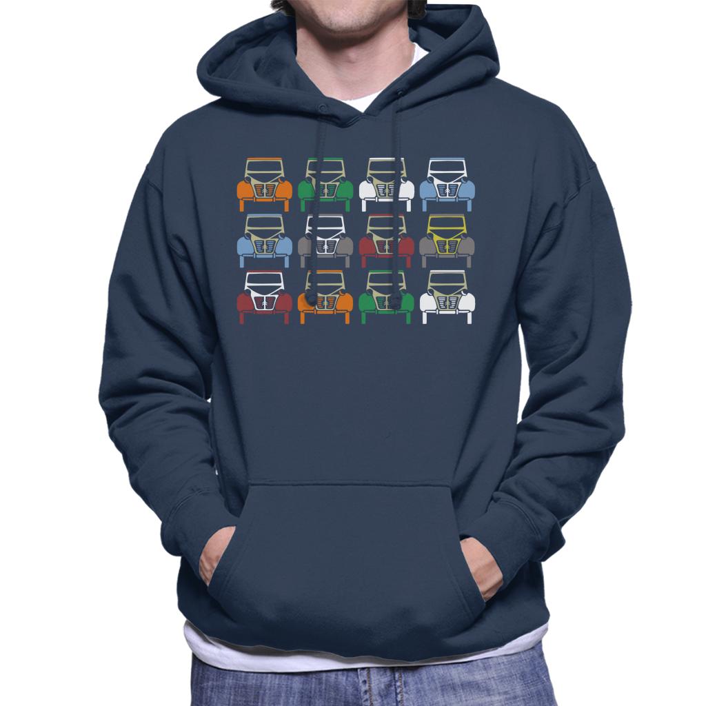 Citroën 2CV Vintage Colour Art Men's Hooded Sweatshirt-ALL + EVERY