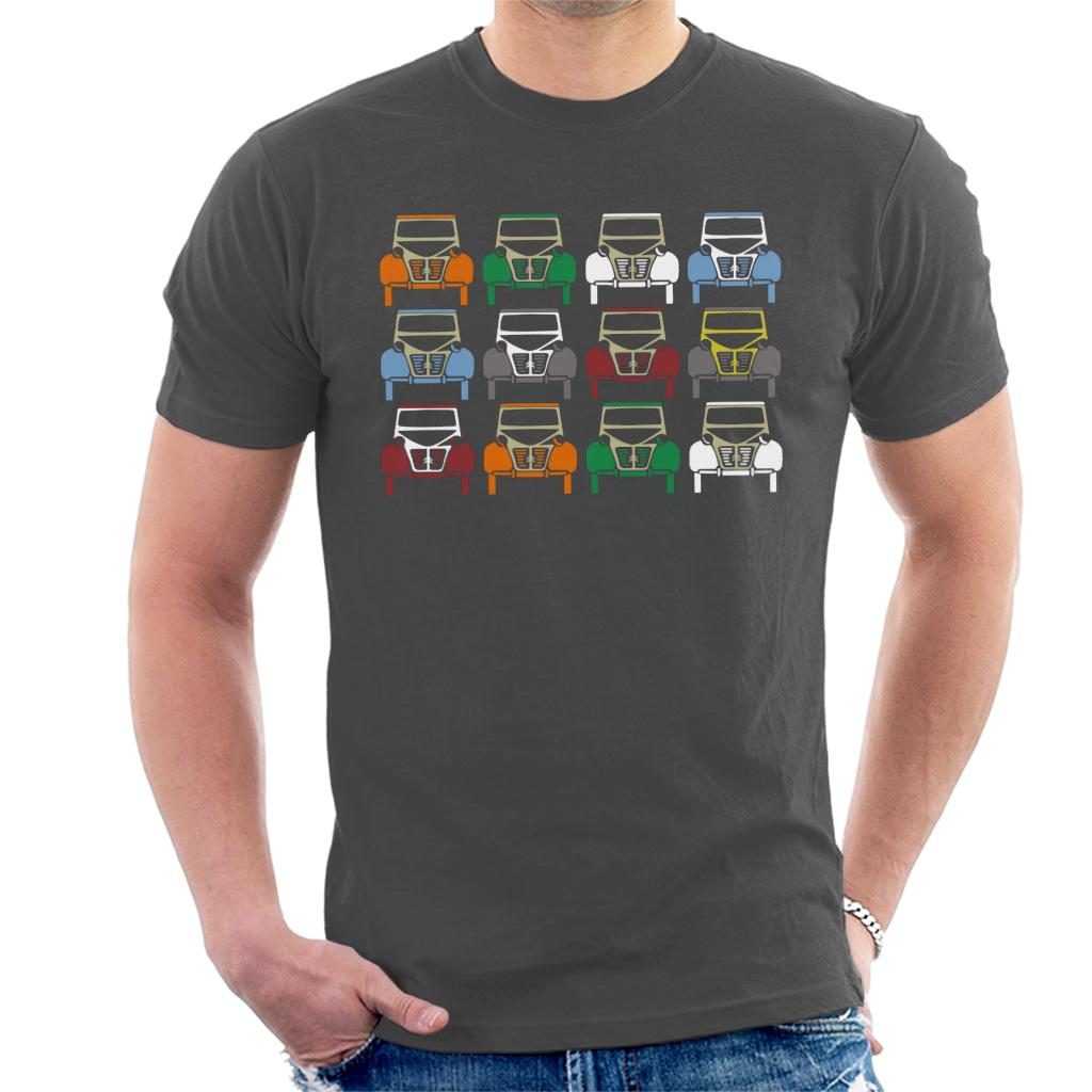 Citroën 2CV Vintage Colour Art Men's T-Shirt-ALL + EVERY