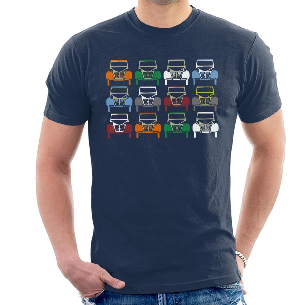 Citroën 2CV Vintage Colour Art Men's T-Shirt-ALL + EVERY