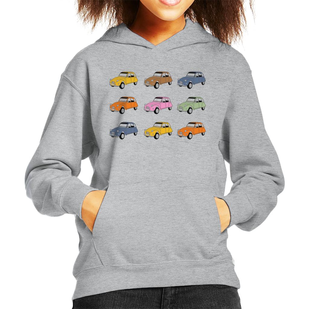 Citroën Vintage 2CV Colours Kids Hooded Sweatshirt-ALL + EVERY