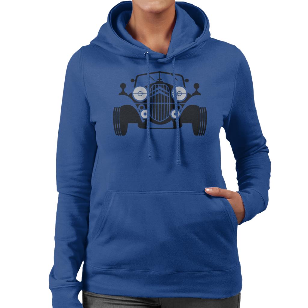 Citroën Vintage Traction Sketch Women's Hooded Sweatshirt-ALL + EVERY