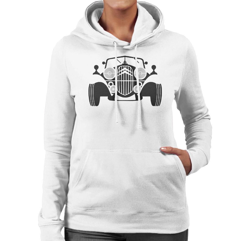 Citroën Vintage Traction Sketch Women's Hooded Sweatshirt-ALL + EVERY