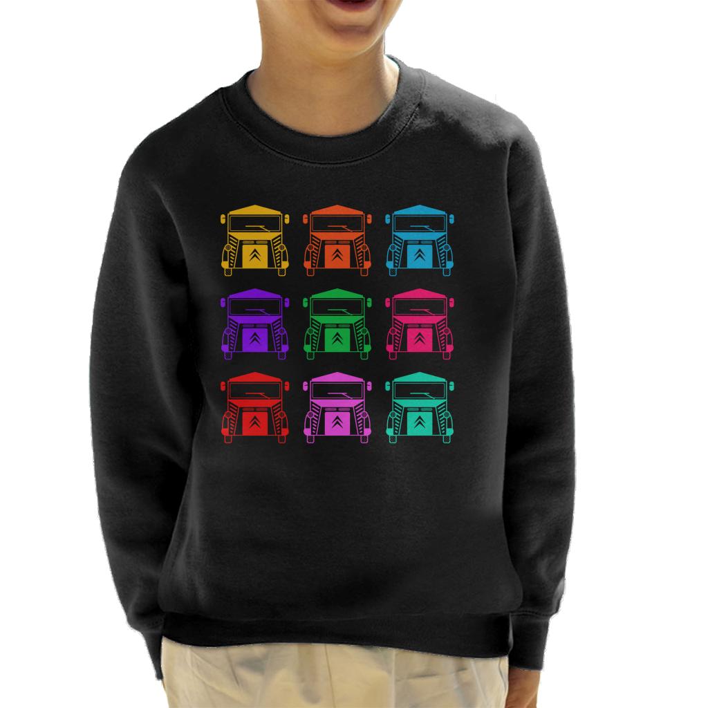 Citroën Vintage Type H Van Colour Pattern Kids Sweatshirt-ALL + EVERY