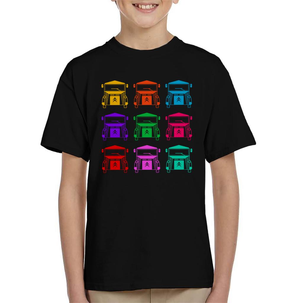 Citroën Vintage Type H Van Colour Pattern Kids T-Shirt-ALL + EVERY