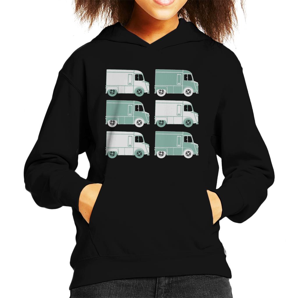 Citroën Retro Type H Van Art Kids Hooded Sweatshirt-ALL + EVERY