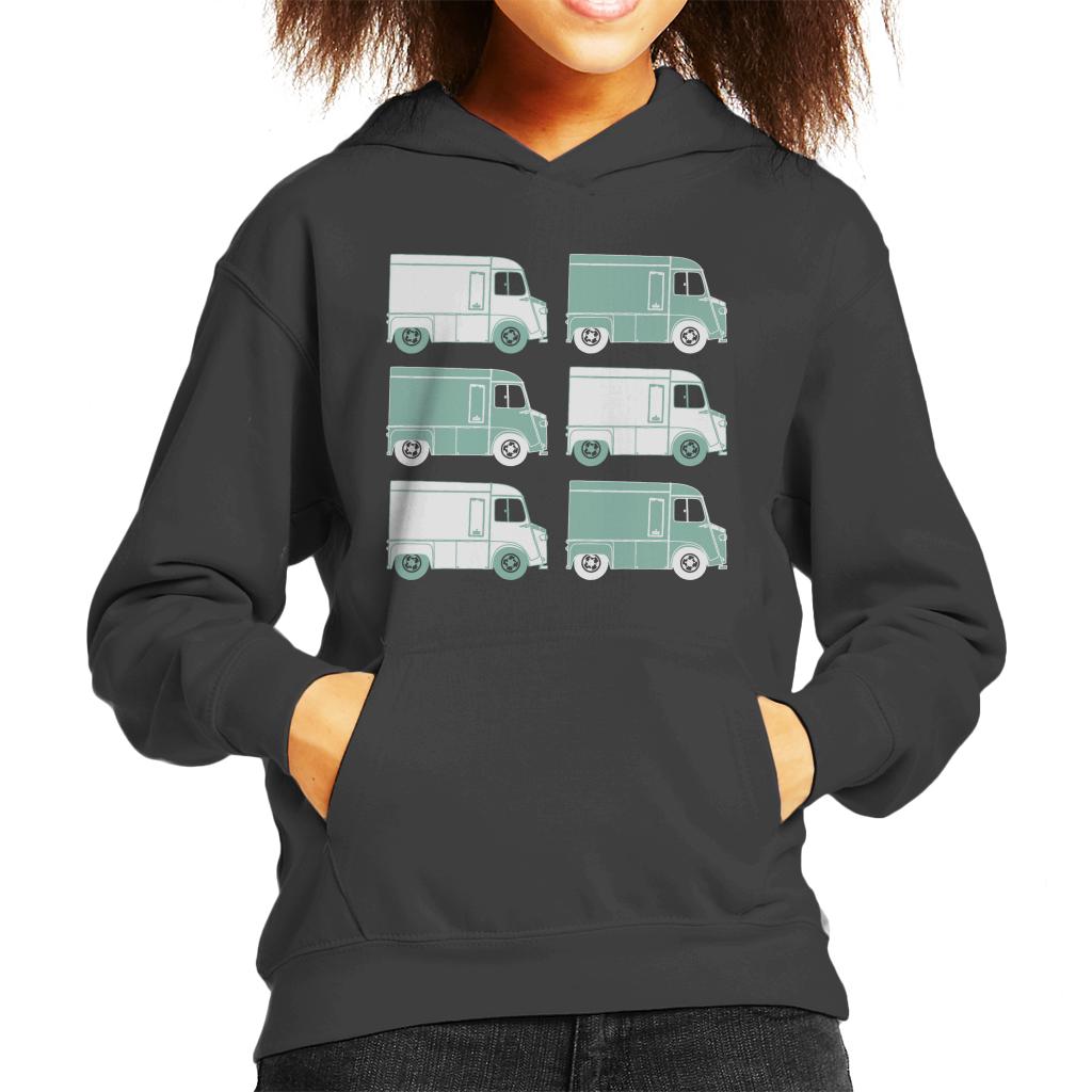 Citroën Retro Type H Van Art Kids Hooded Sweatshirt-ALL + EVERY