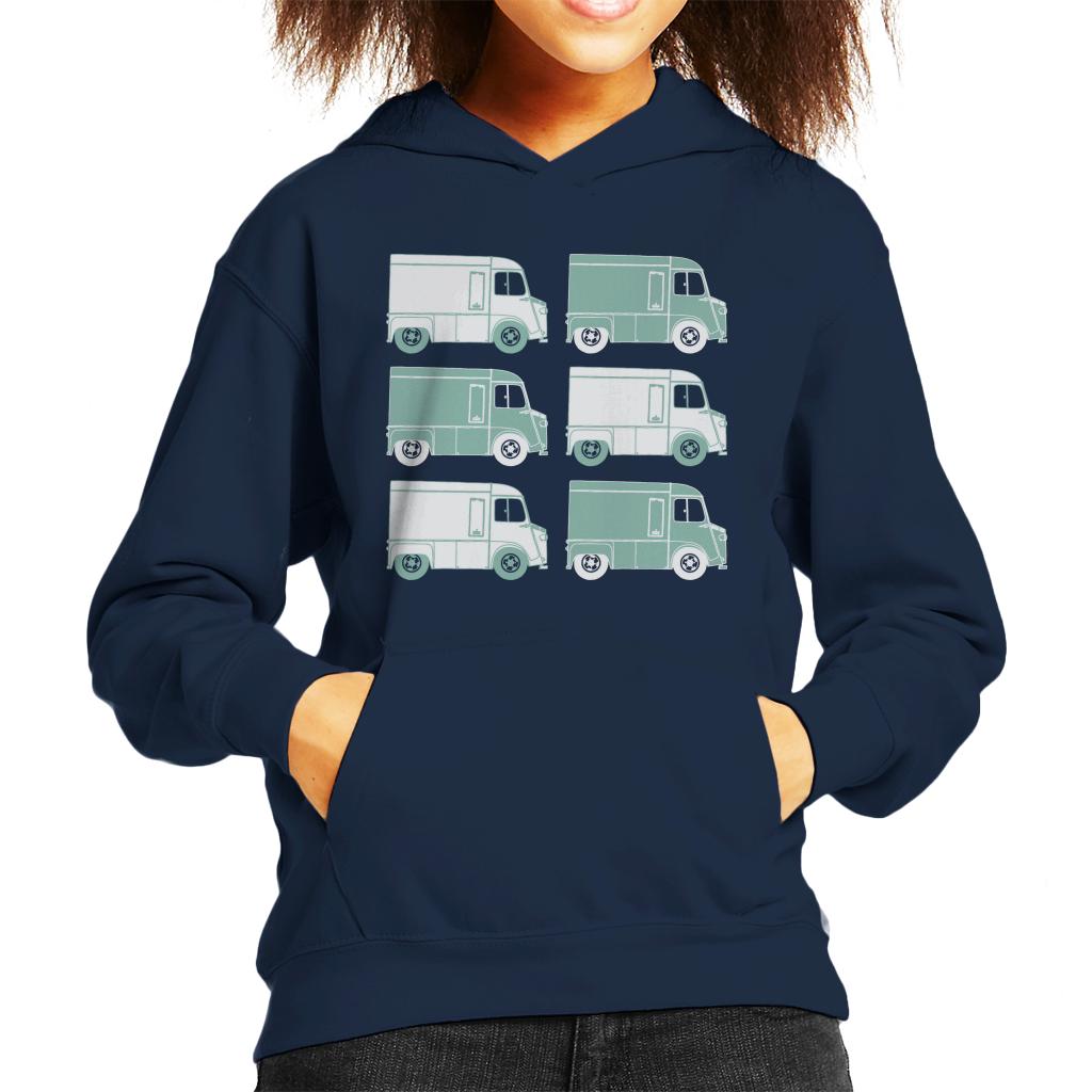 Citroën Retro Type H Van Art Kids Hooded Sweatshirt-ALL + EVERY