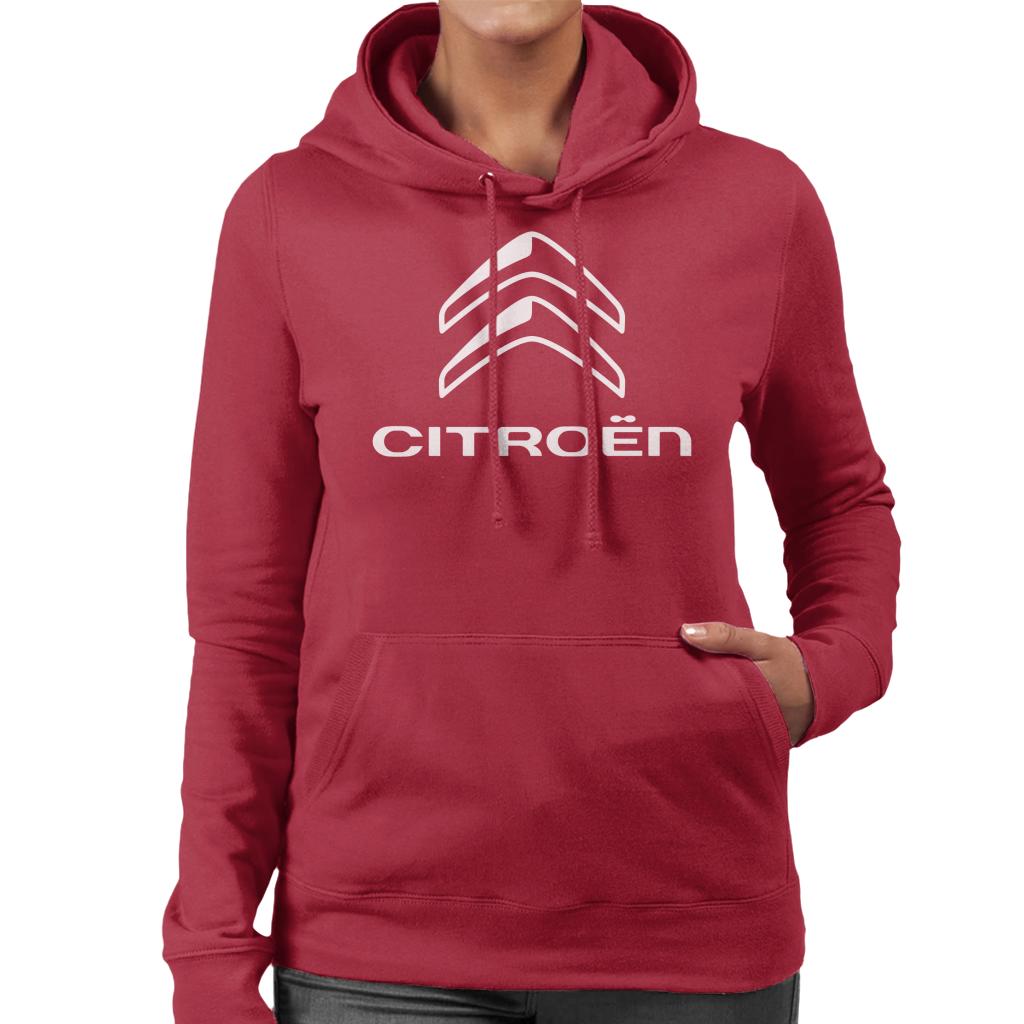 Citroën 2016 White Logo Women's Hooded Sweatshirt-ALL + EVERY