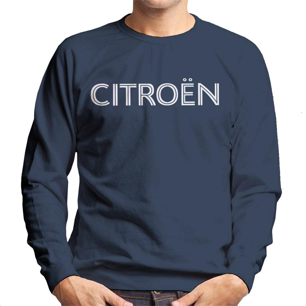 Citroën Retro Line White Logo Men's Sweatshirt-ALL + EVERY