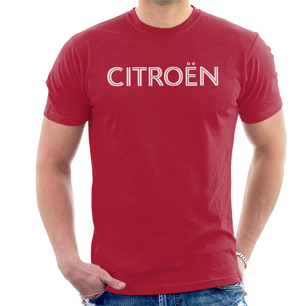 Citroën Retro Line White Logo Men's T-Shirt-ALL + EVERY