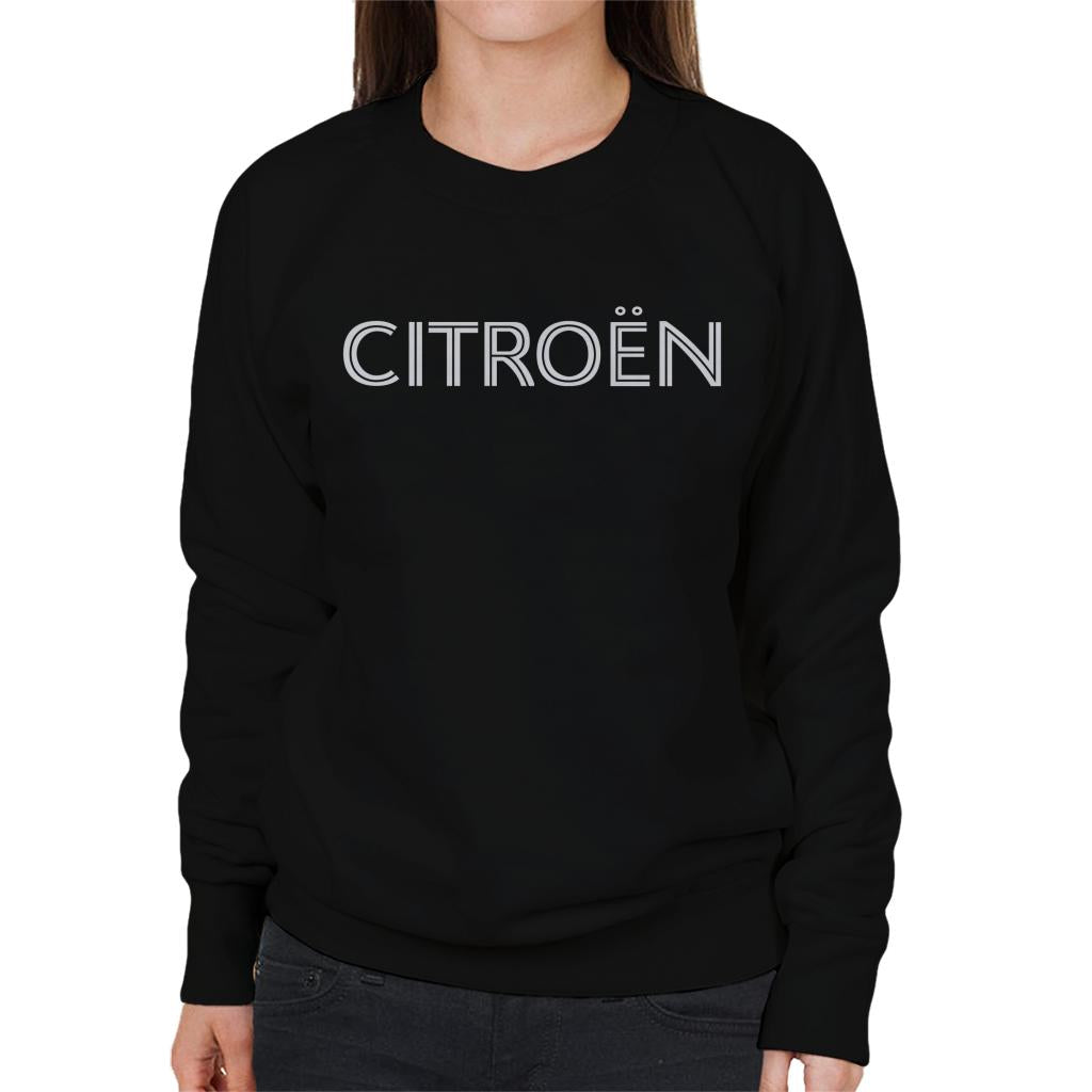 Citroën Retro Line White Logo Women's Sweatshirt-ALL + EVERY