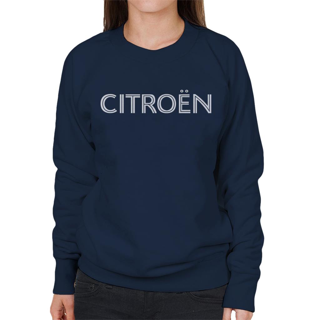 Citroën Retro Line White Logo Women's Sweatshirt-ALL + EVERY