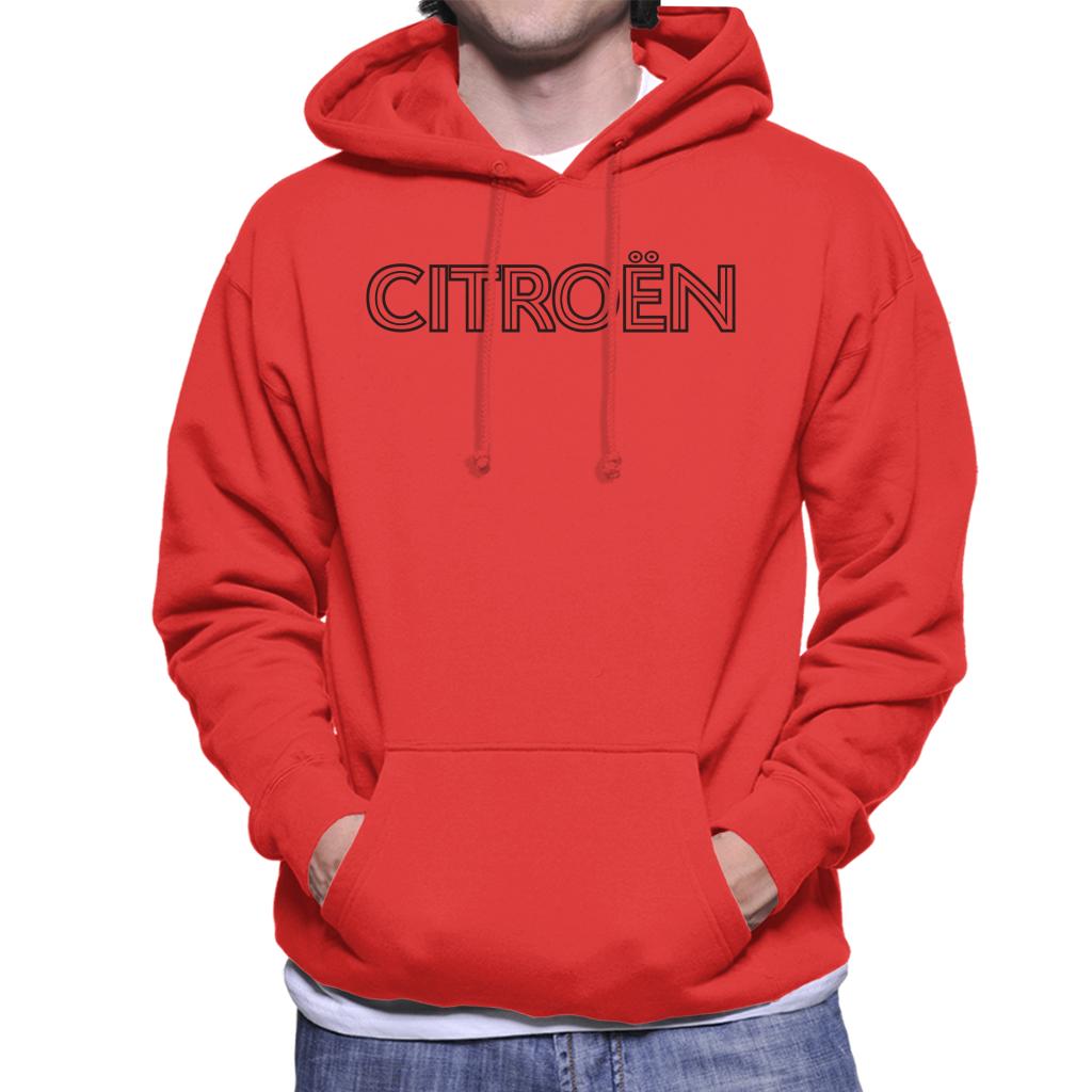 Citroën Retro Line Black Logo Men's Hooded Sweatshirt-ALL + EVERY