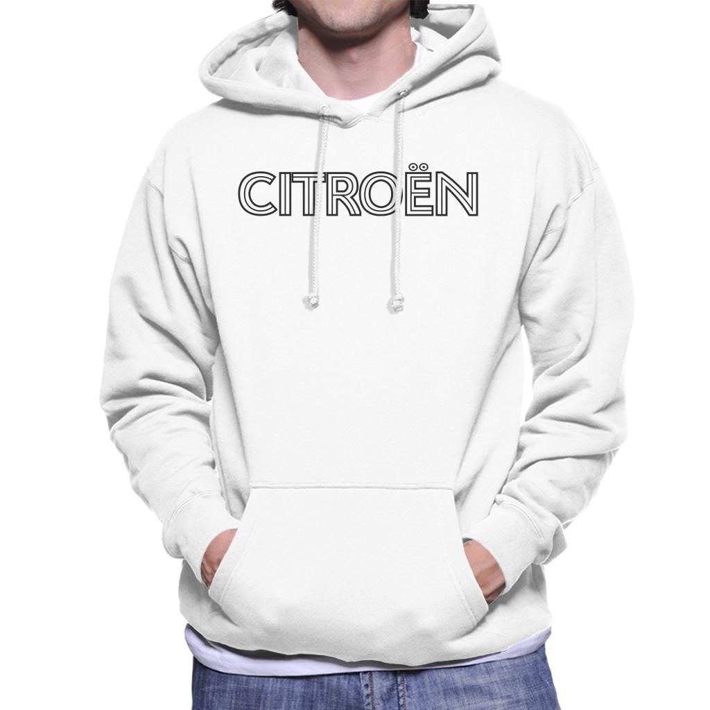 Citroën Retro Line Black Logo Men's Hooded Sweatshirt-ALL + EVERY