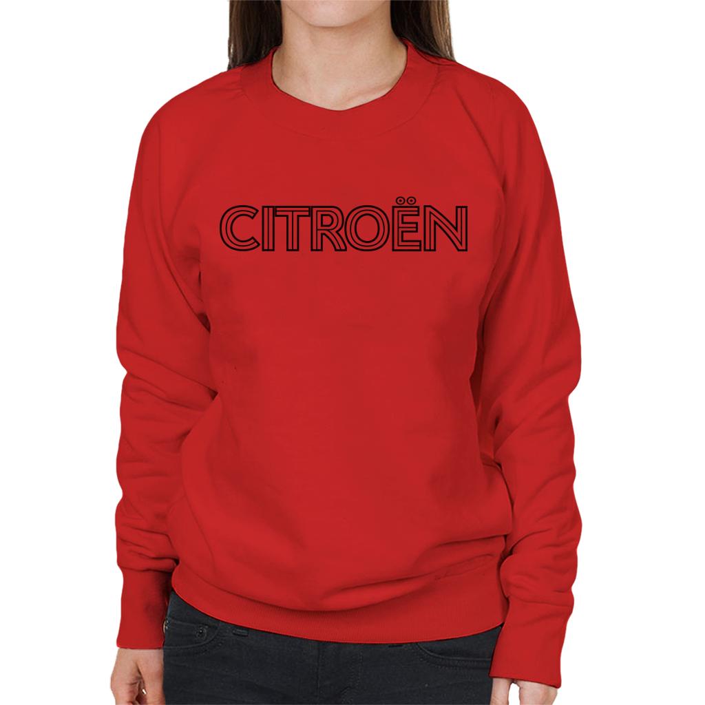 Citroën Retro Line Black Logo Women's Sweatshirt-ALL + EVERY