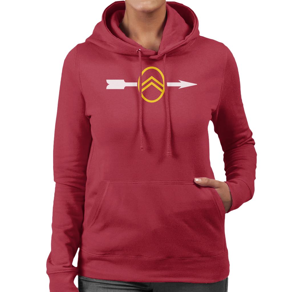 Citroën 1922 Badge White Arrow Logo Women's Hooded Sweatshirt-ALL + EVERY