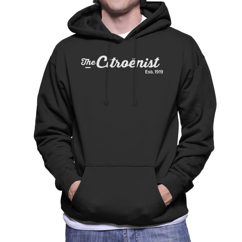 Citroën The Citroënst Est 1919 White Logo Men's Hooded Sweatshirt-ALL + EVERY