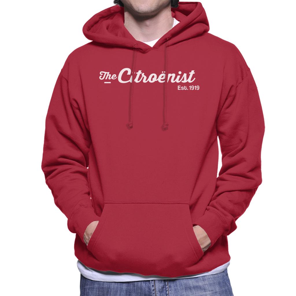 Citroën The Citroënst Est 1919 White Logo Men's Hooded Sweatshirt-ALL + EVERY