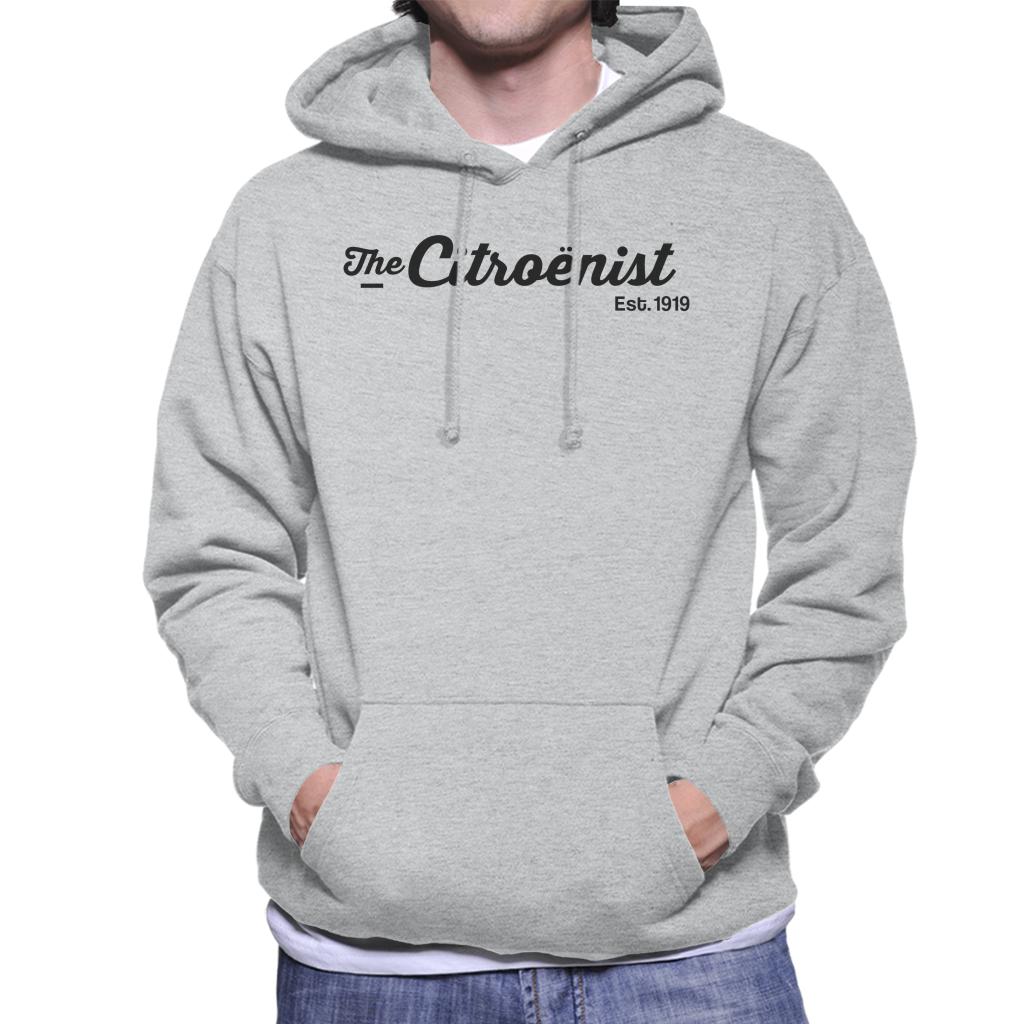 Citroën The Citroënst Est 1919 Black Logo Men's Hooded Sweatshirt-ALL + EVERY