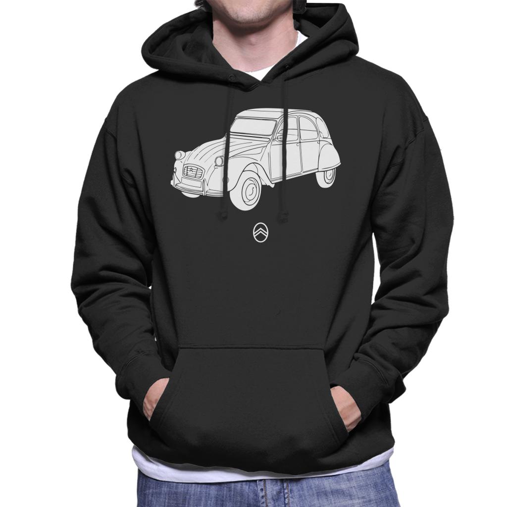 Citroën 2CV Angle For Dark Men's Hooded Sweatshirt-ALL + EVERY