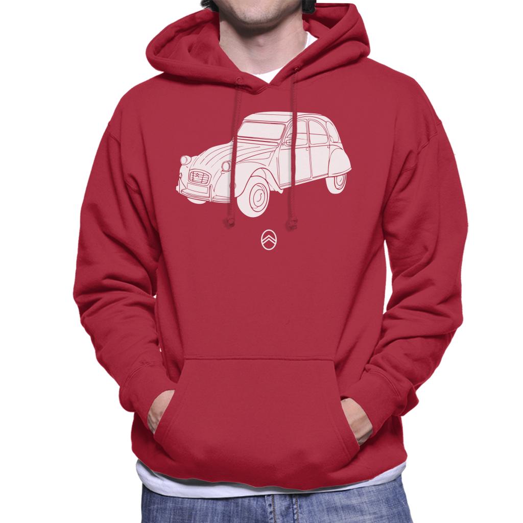 Citroën 2CV Angle For Dark Men's Hooded Sweatshirt-ALL + EVERY