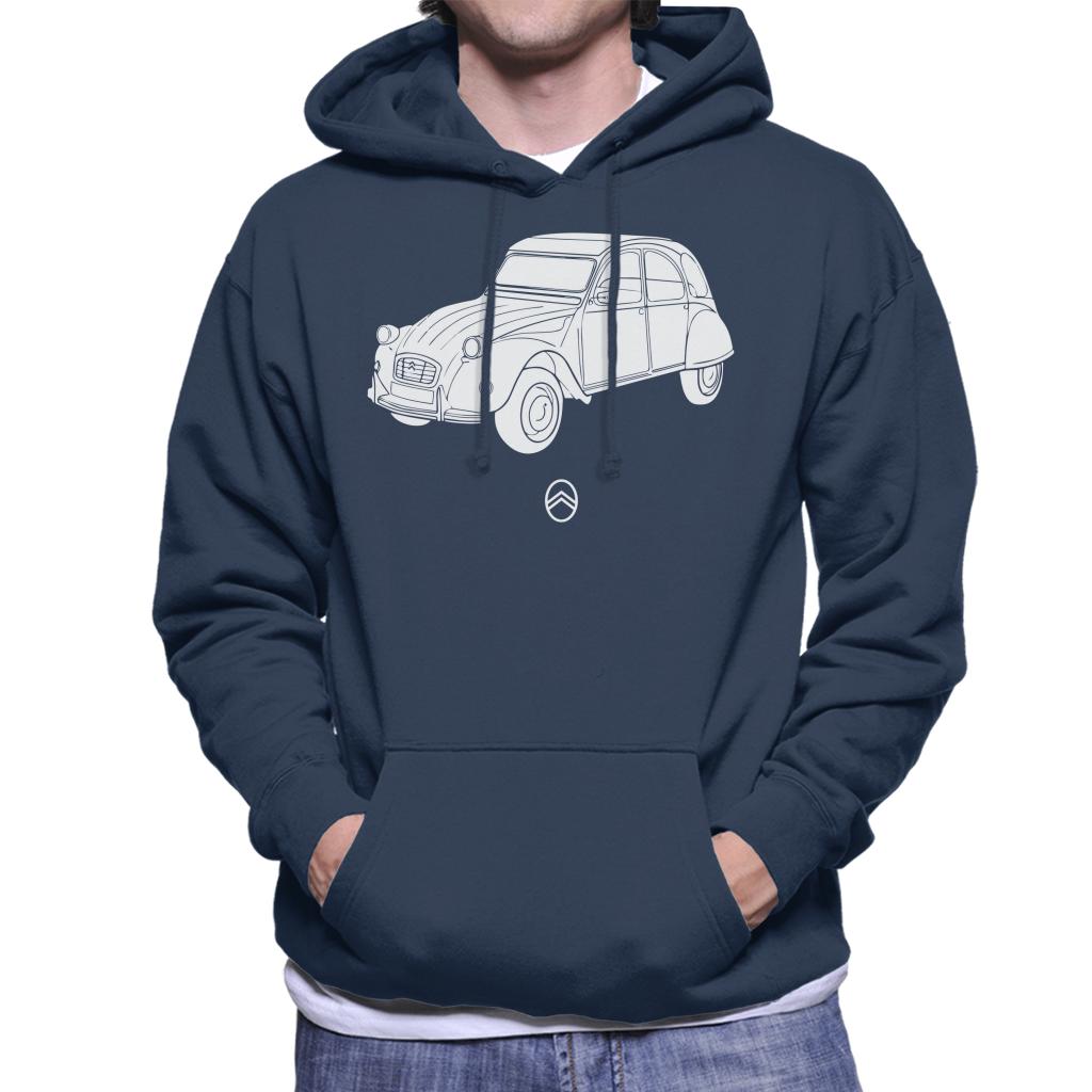 Citroën 2CV Angle For Dark Men's Hooded Sweatshirt-ALL + EVERY