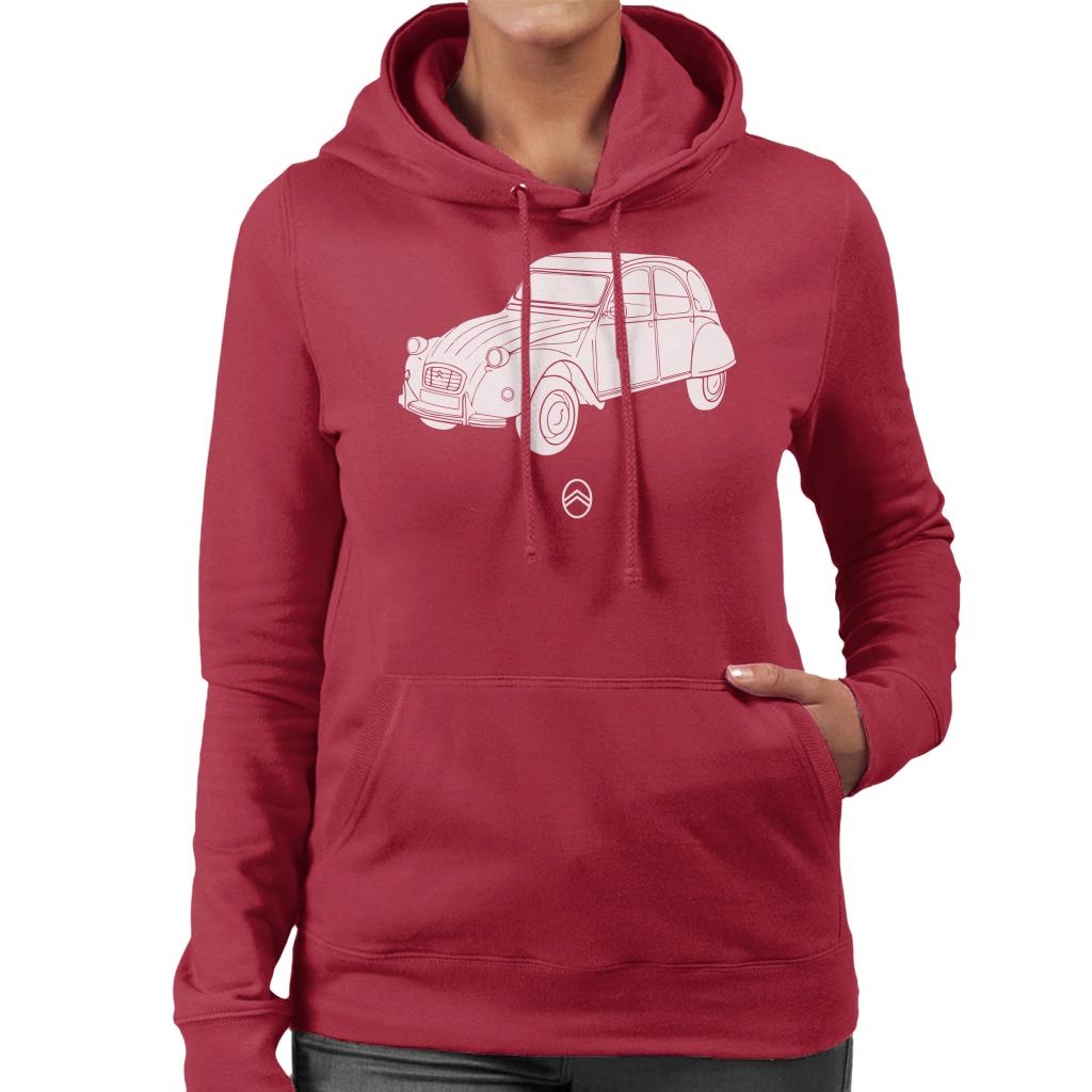 Citroën 2CV Angle For Dark Women's Hooded Sweatshirt-ALL + EVERY