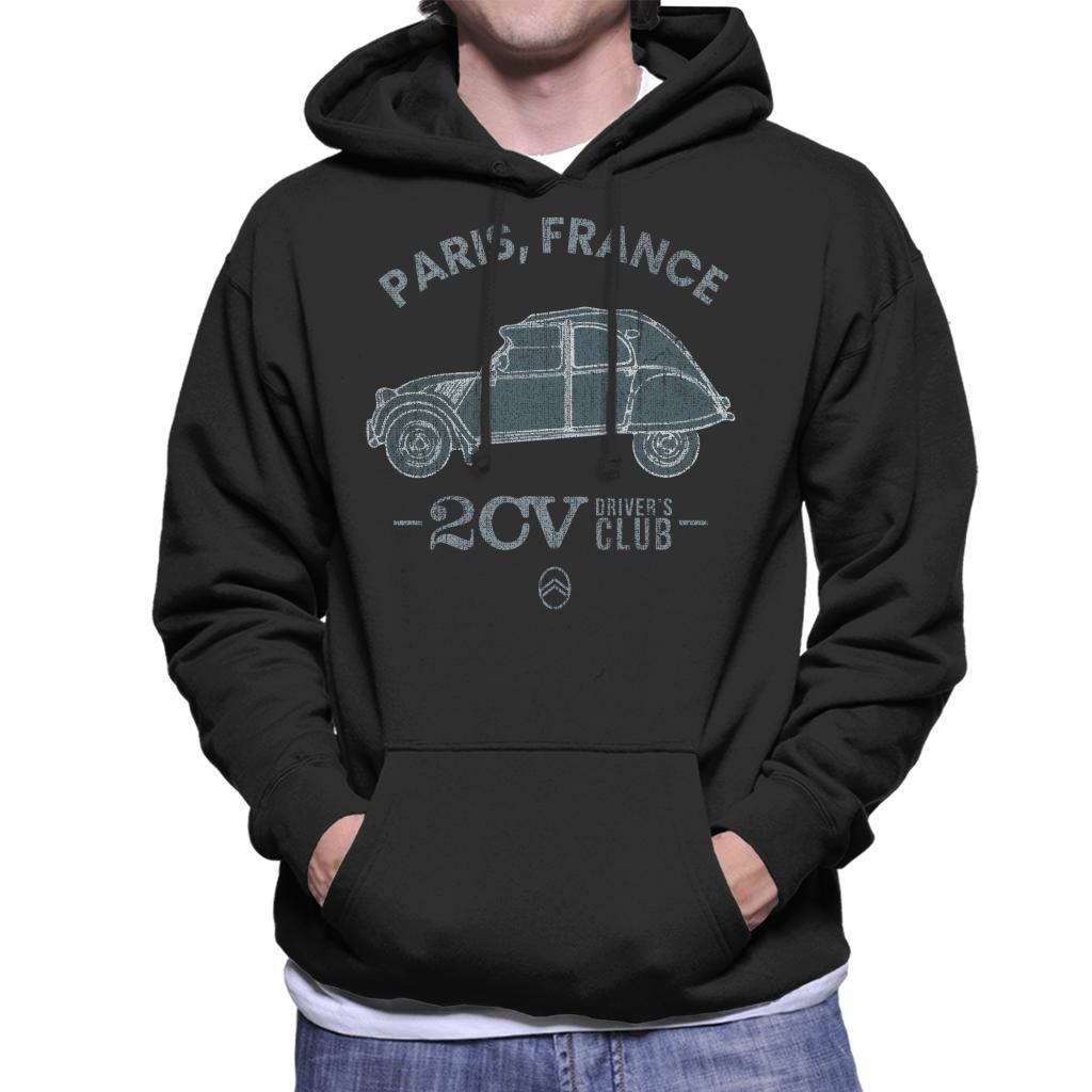 Citroën 2CV Drivers Club Paris France Men's Hooded Sweatshirt-ALL + EVERY