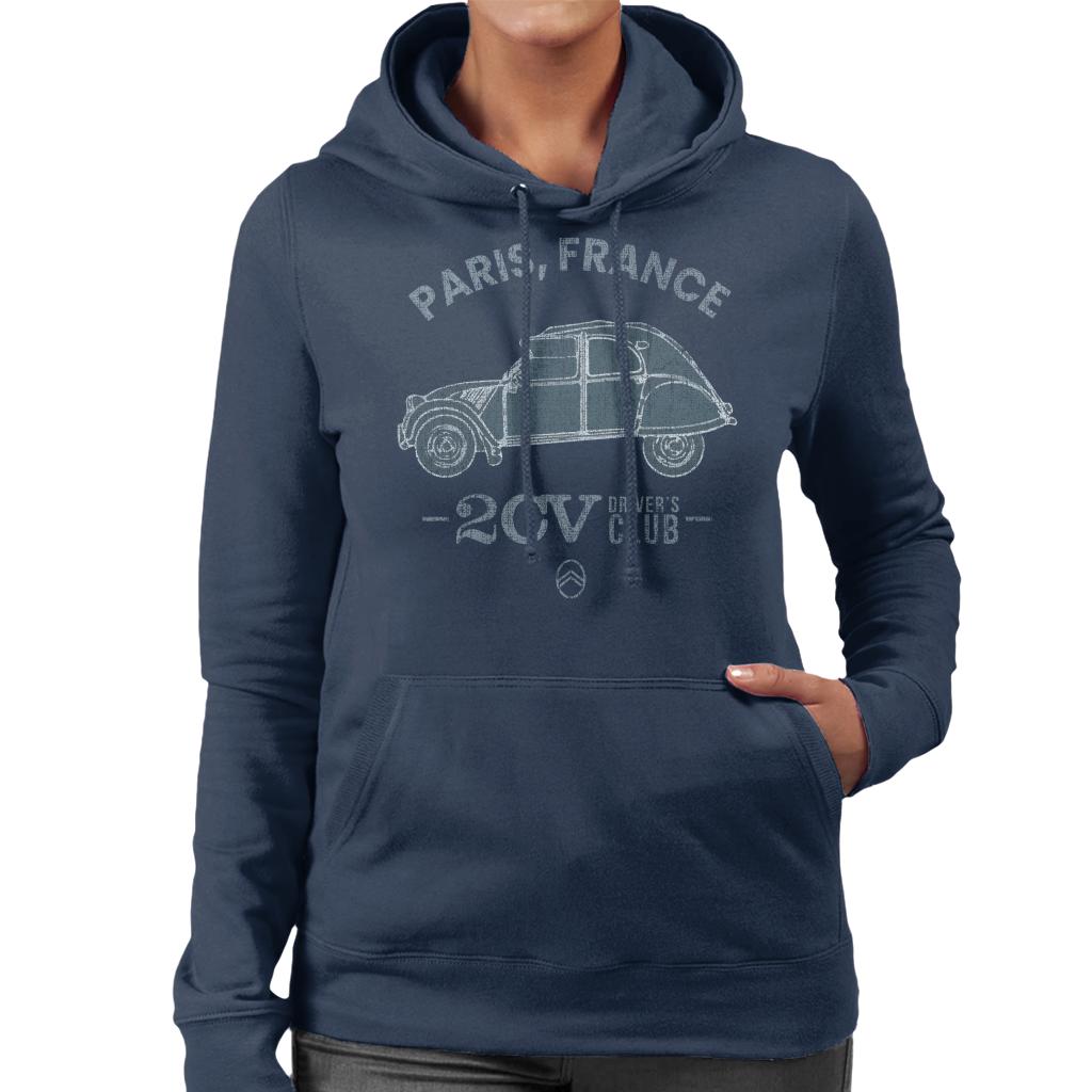 Citroën 2CV Drivers Club Paris France Women's Hooded Sweatshirt-ALL + EVERY