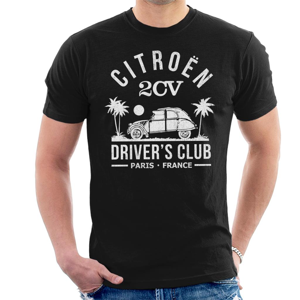 Citroën 2CV Driver's Club White Beach Men's T-Shirt-ALL + EVERY