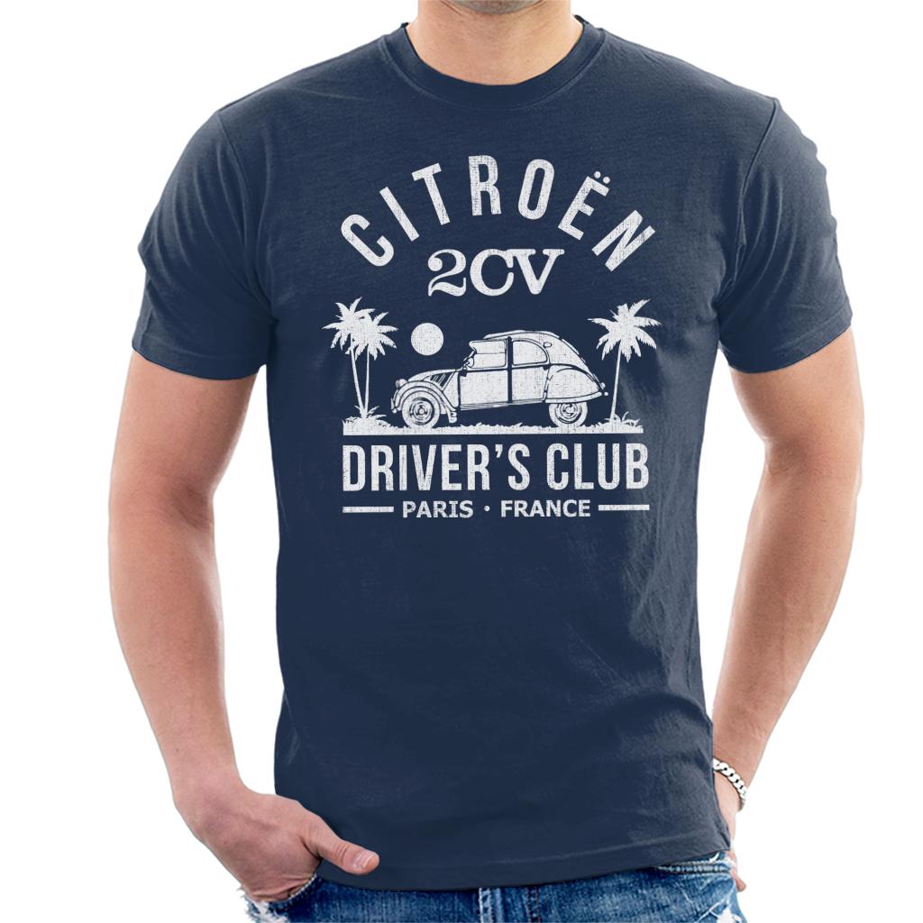 Citroën 2CV Driver's Club White Beach Men's T-Shirt-ALL + EVERY