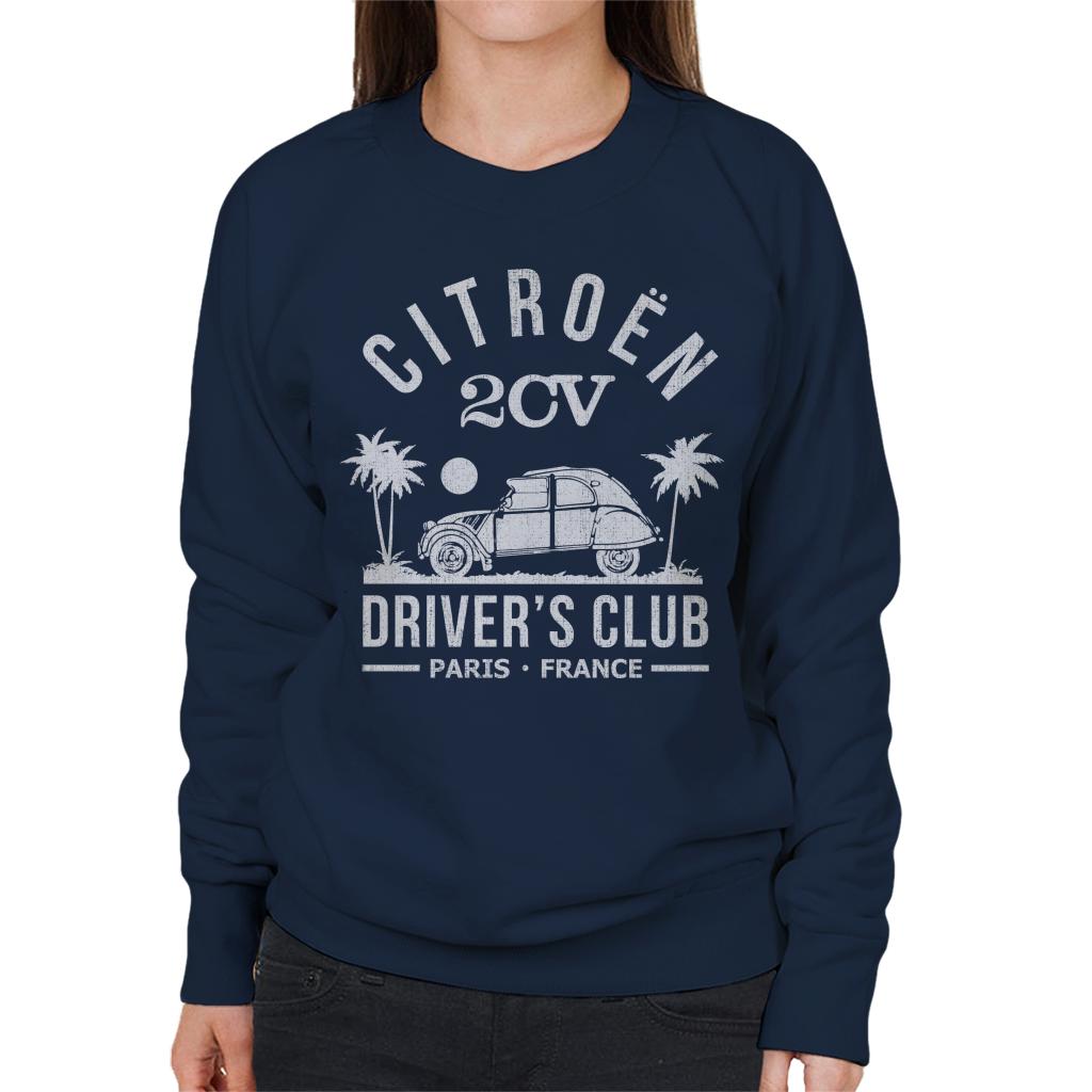 Citroën 2CV Driver's Club White Beach Women's Sweatshirt-ALL + EVERY