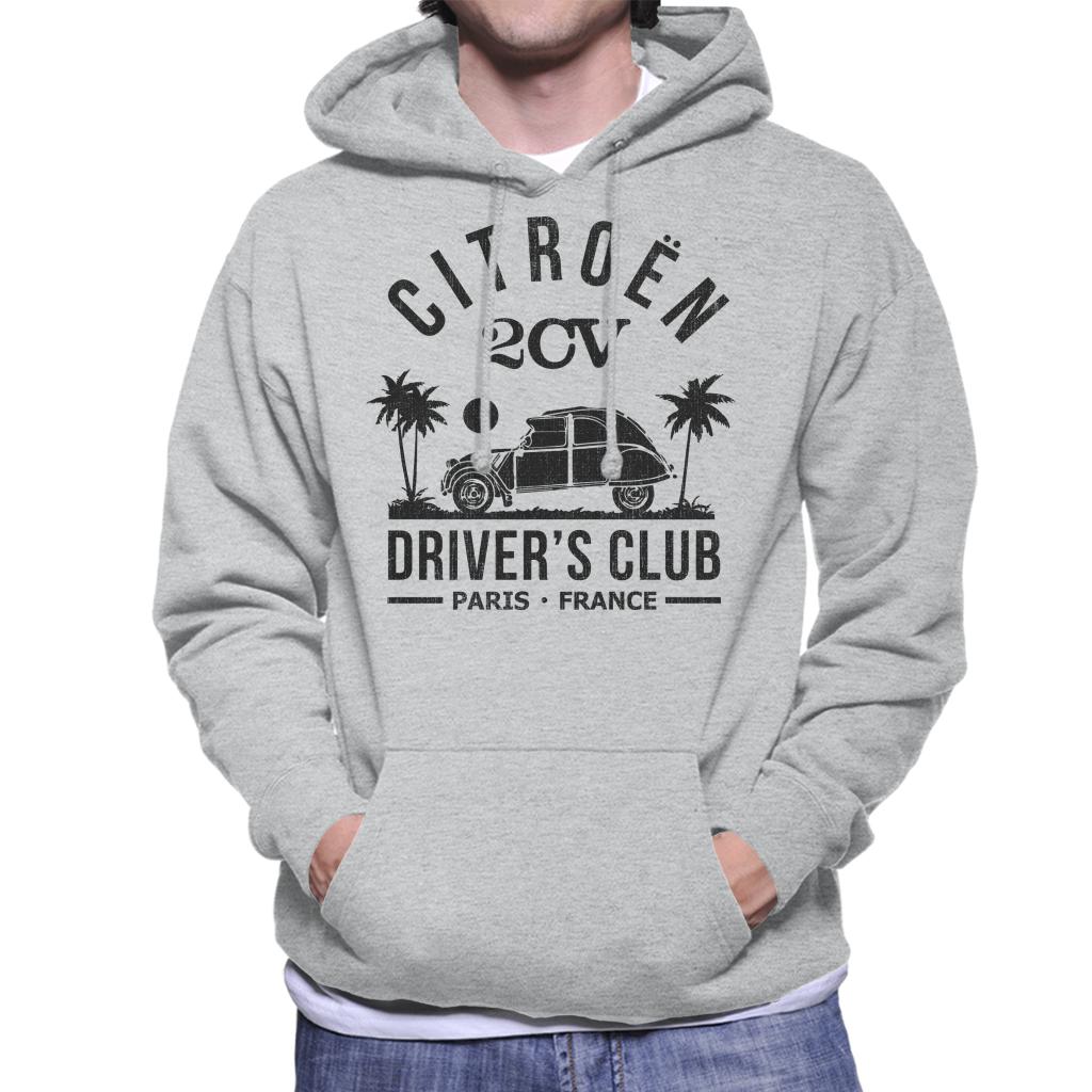 Citroën 2CV Driver's Club Black Beach Men's Hooded Sweatshirt-ALL + EVERY