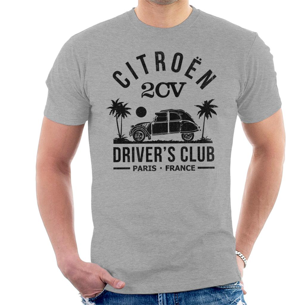 Citroën 2CV Driver's Club Black Beach Men's T-Shirt-ALL + EVERY