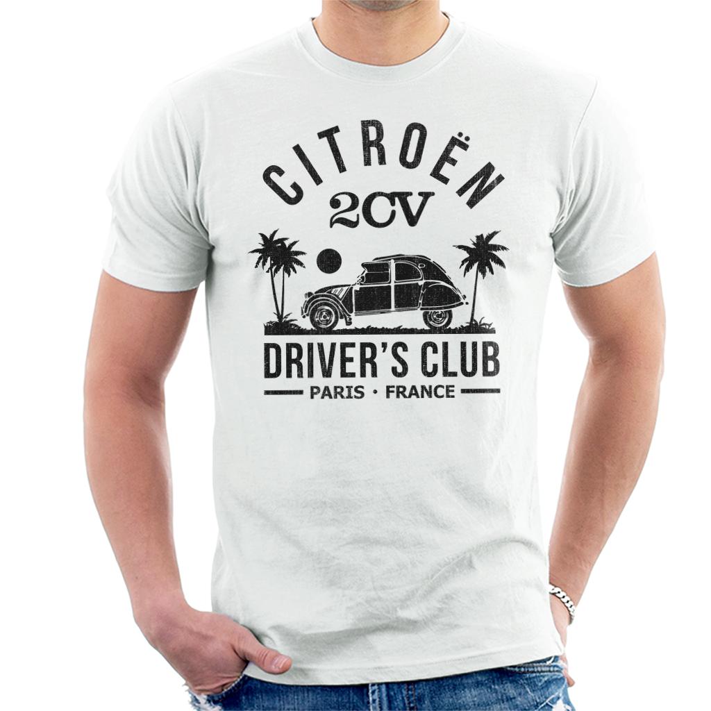 Citroën 2CV Driver's Club Black Beach Men's T-Shirt-ALL + EVERY