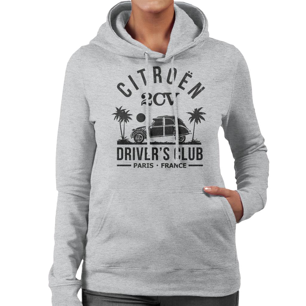 Citroën 2CV Driver's Club Black Beach Women's Hooded Sweatshirt-ALL + EVERY