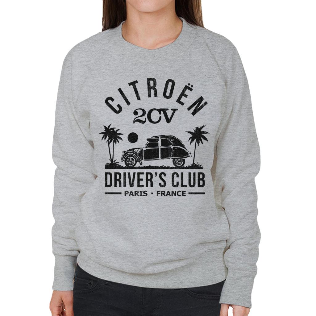 Citroën 2CV Driver's Club Black Beach Women's Sweatshirt-ALL + EVERY