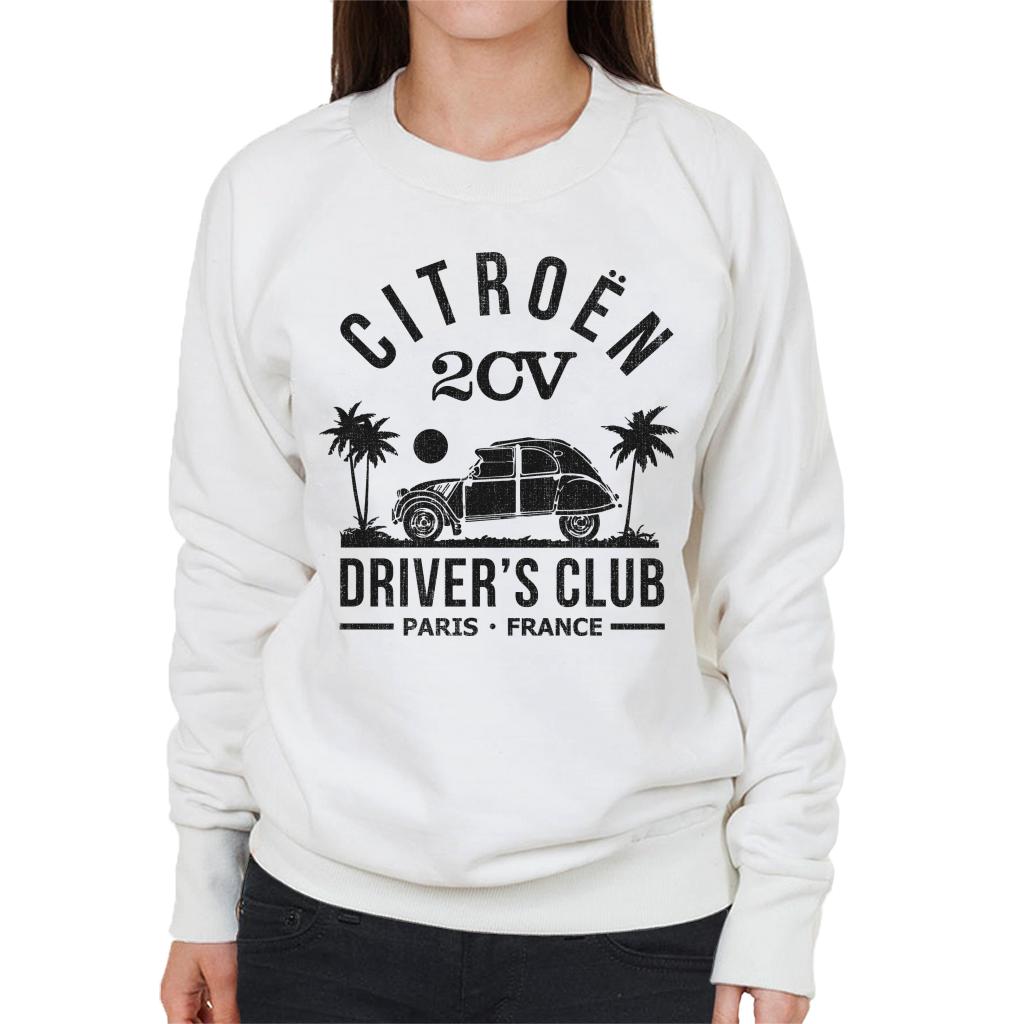 Citroën 2CV Driver's Club Black Beach Women's Sweatshirt-ALL + EVERY