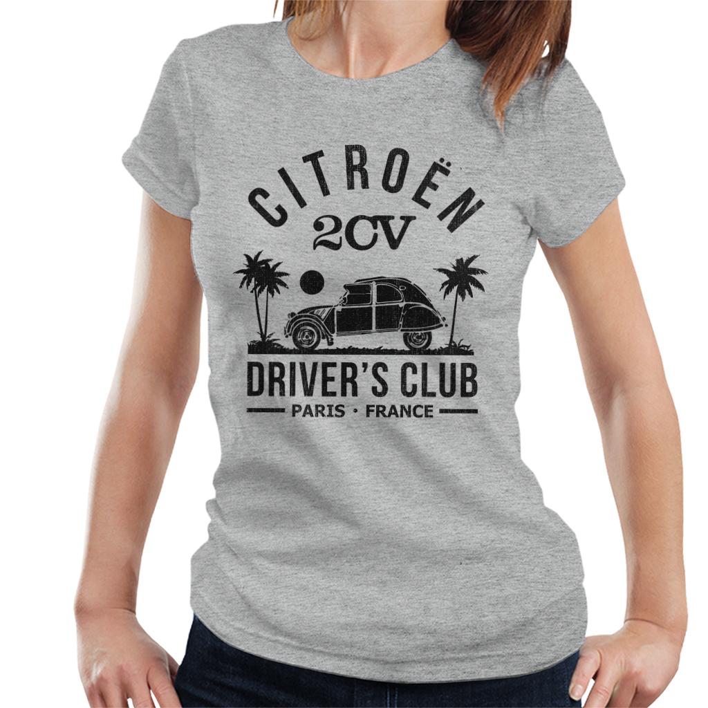 Citroën 2CV Driver's Club Black Beach Women's T-Shirt-ALL + EVERY