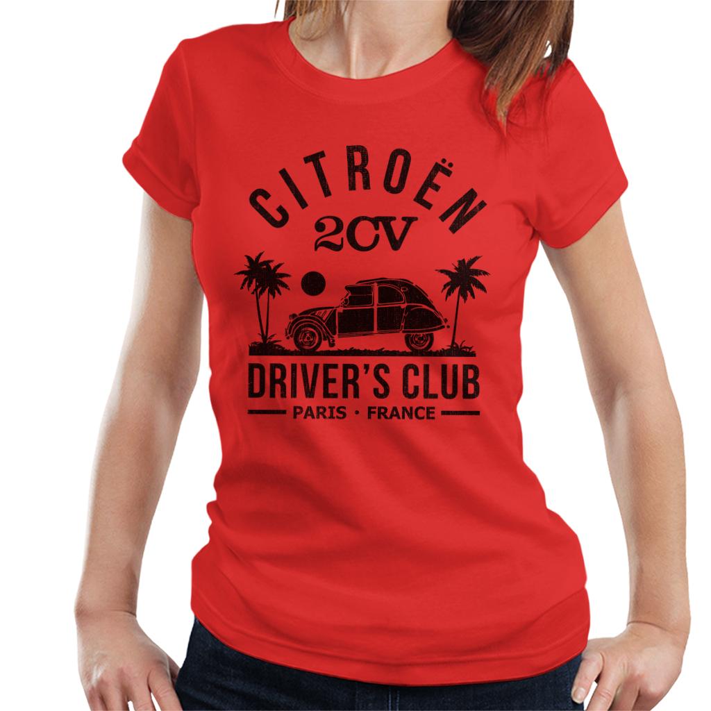 Citroën 2CV Driver's Club Black Beach Women's T-Shirt-ALL + EVERY