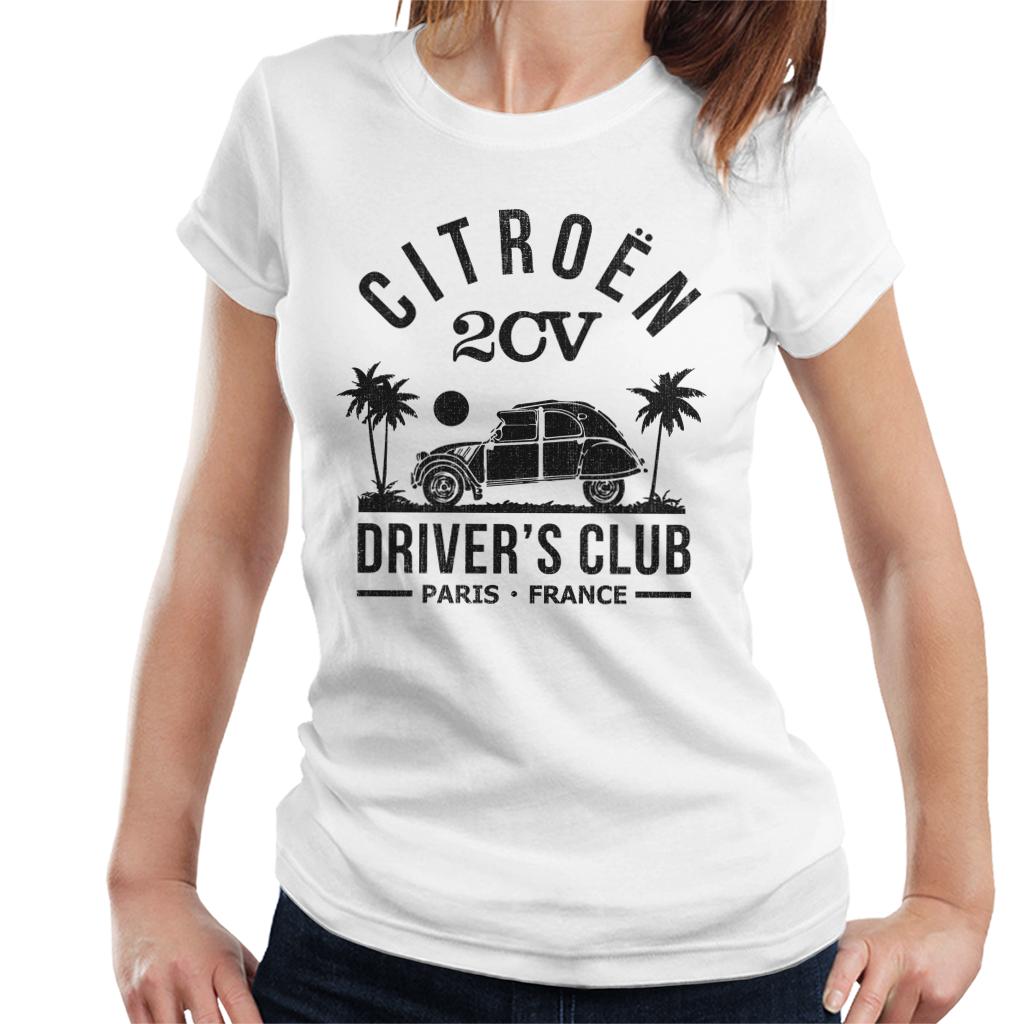 Citroën 2CV Driver's Club Black Beach Women's T-Shirt-ALL + EVERY