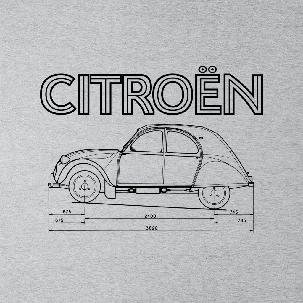 Citroën 2CV Dimensions Black Diagram Men's T-Shirt-ALL + EVERY