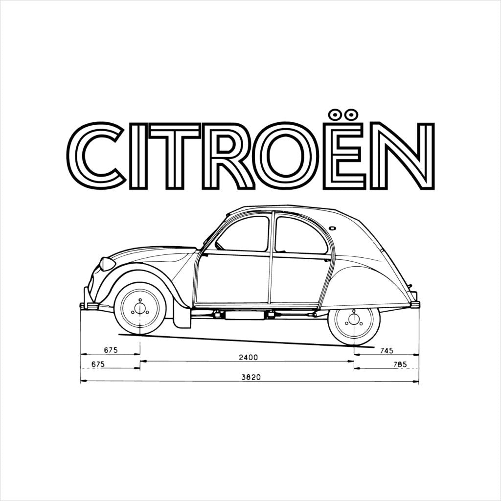 Citroën 2CV Dimensions Black Diagram Men's Hooded Sweatshirt-ALL + EVERY