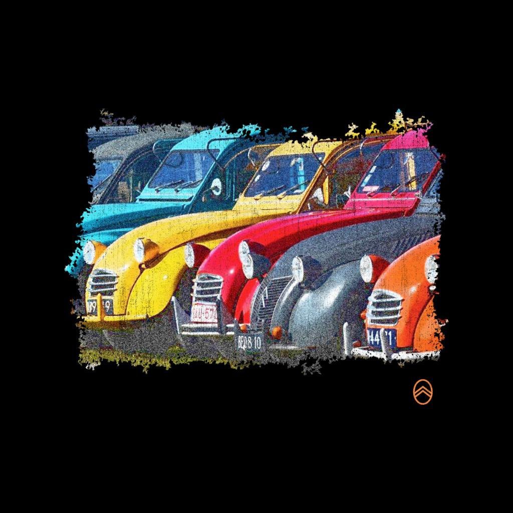 Citroën 2CV In A Line Retro Photo Men's T-Shirt-ALL + EVERY