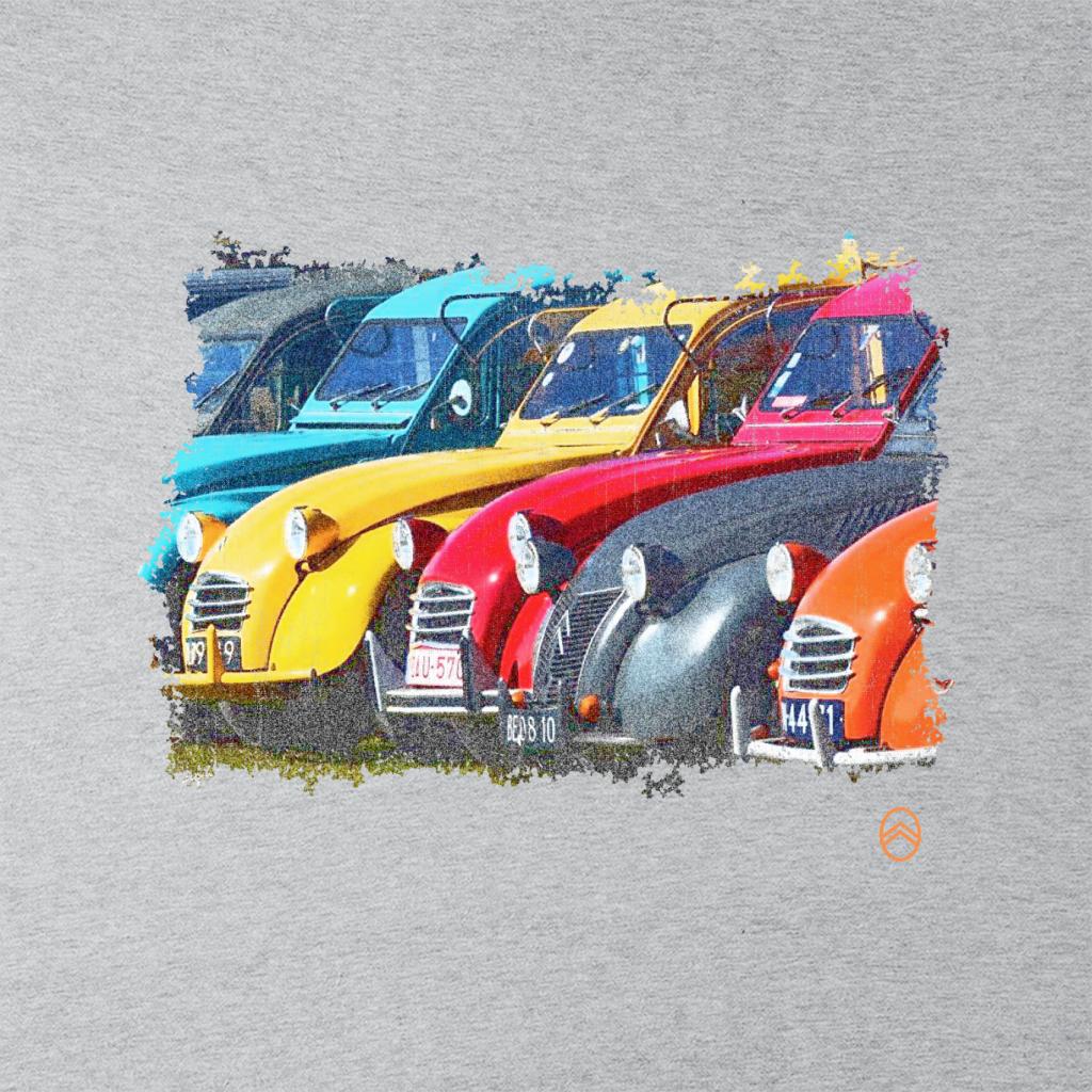 Citroën 2CV In A Line Retro Photo Men's T-Shirt-ALL + EVERY