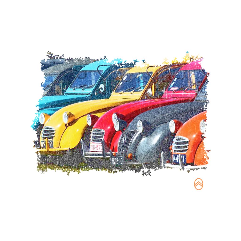 Citroën 2CV In A Line Retro Photo Men's T-Shirt-ALL + EVERY