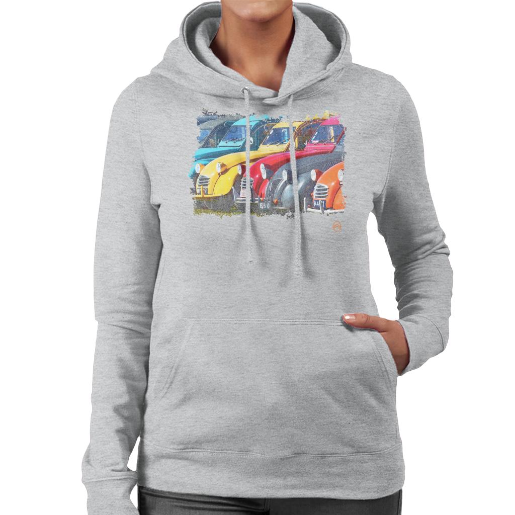 Citroën 2CV In A Line Retro Photo Women's Hooded Sweatshirt-ALL + EVERY